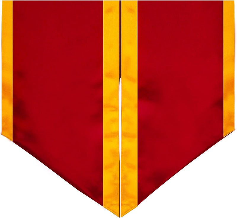 SAMDEEMI Adult Plain Graduation Honor Stole Sash Angled End With Trim 72" Long - Image 3